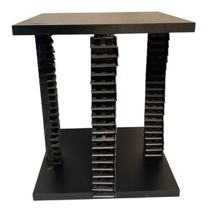 Vtg 80 CD Spin Rack Rotating Countertop Storage Tower Holder Carousel Retro Game